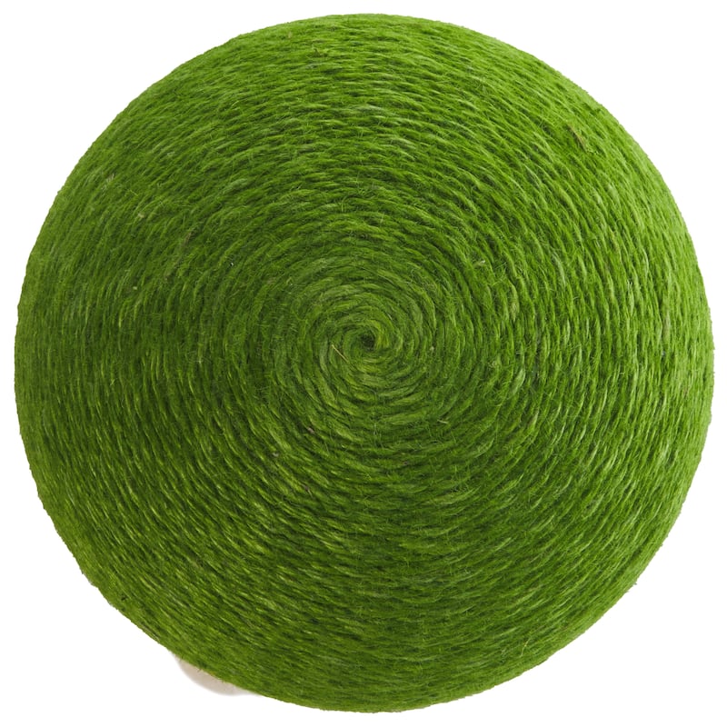 SAFAVIEH Home Natural/Green 14"W x 14"L x 21"H Jute Cat Scratch Post - 14"W x 14"L x 21"H