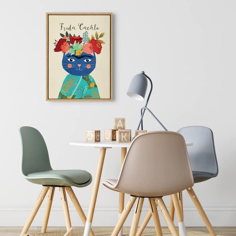 DesignOvation Sylvie Frida Cathlo Framed Canvas by Mia Charro