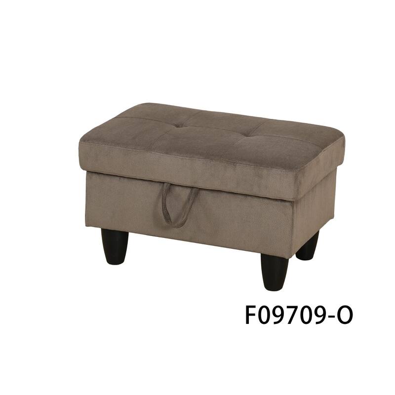 Modern Storage Vevelt Ottoman for Living Room - Brown