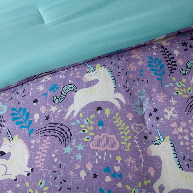 Intelligent Design Kids Ella Unicorn Cotton Comforter Set