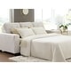 preview thumbnail 1 of 8, Signature Design by Ashley Fanciful Queen Sofa Sleeper - 88" W x 40" D x 38" H Beige