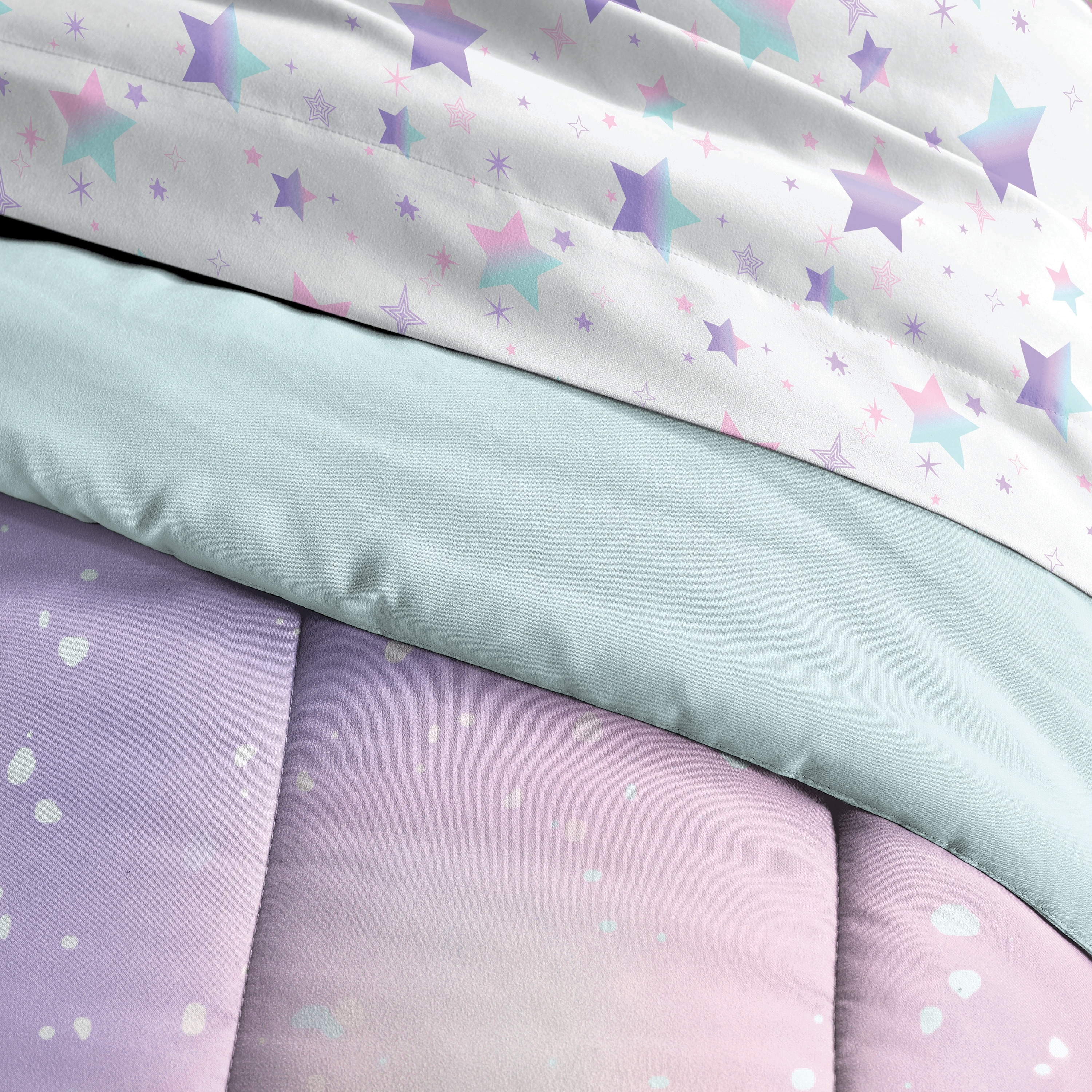 Dream FACTORY Kids 5-Piece Microfiber Bedding Set – Twin, Green Woodland Friends Theme, Ultra Soft - View #4
