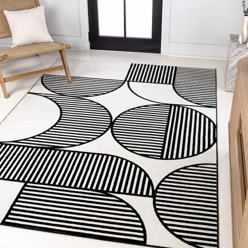 JONATHAN Y Nordby Abstract Groovy Striped Area Rug
