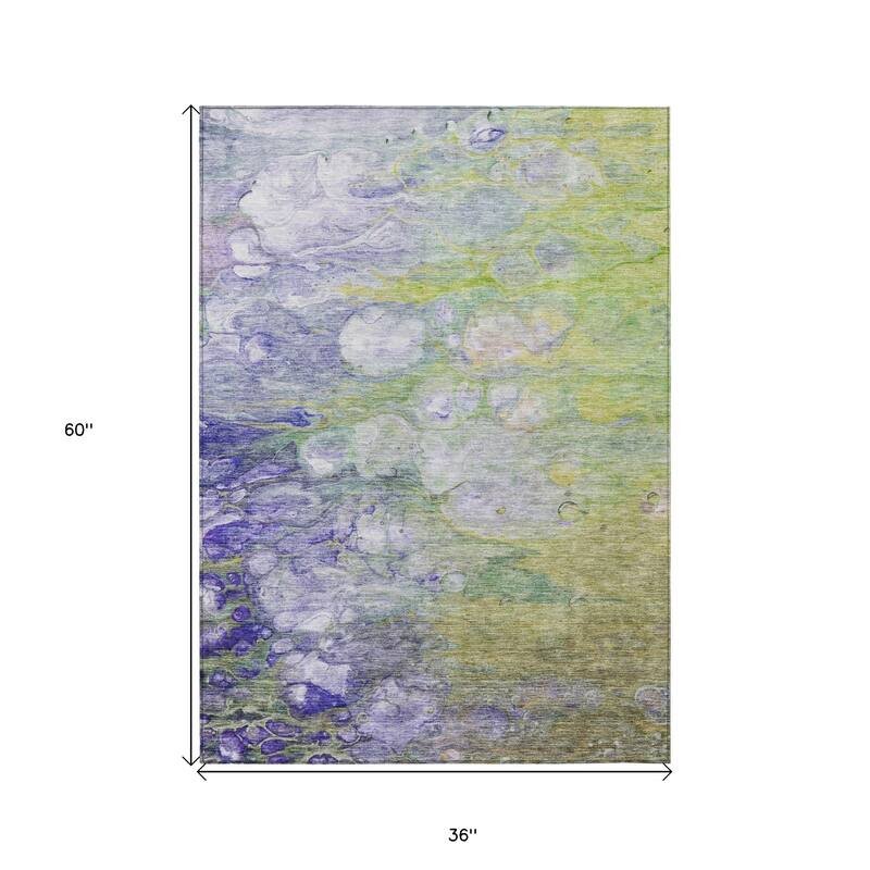 HomeRoots Abstract Transitional Rectangle Outdoor Rug