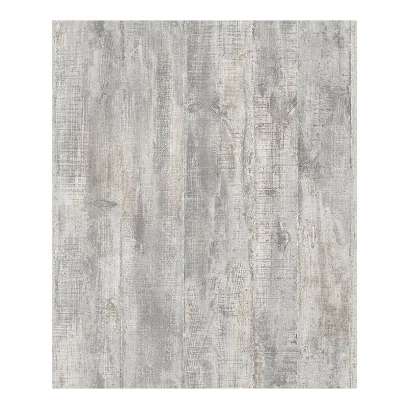 Advantage Huck Grey Weathered Wood Plank Wallpaper - 20.9 x 396 x 0.025