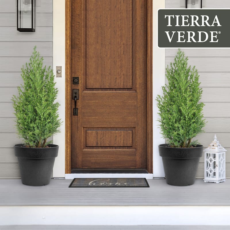 Tierra Verde Baritone Planter, Indoor Outdoor Self Watering Pot, 18"W x 16"H