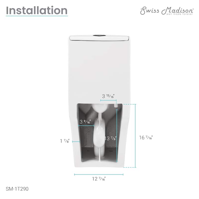 Brusque One-Piece Square Toilet Dual-Flush 1.1/1.6 gpf