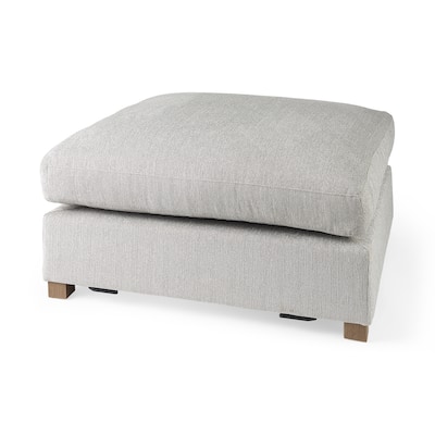 Valence 38.6L x 38.6W x 17.7H Light Gray Full Size Ottoman Sectional Piece - 39.76 x39.76 x20.47