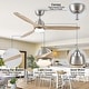 preview thumbnail 43 of 157, YUHAO SylvanAir Modern 52 in. Flush Mount Outdoor/Indoor Ceiling Fan with 3 Solid Wood Blades and DC Reversible Motor