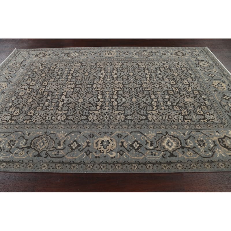 Silver Washed Ziegler Turkish Living Room Area Rug Wool Carpet - 6'7" x 9'10"