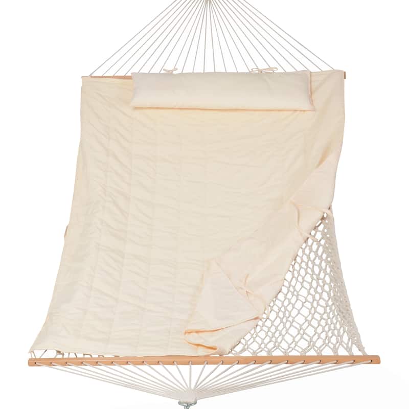Outdoor Rope Hammock with Polyester Pad, 475 lbs Capacity