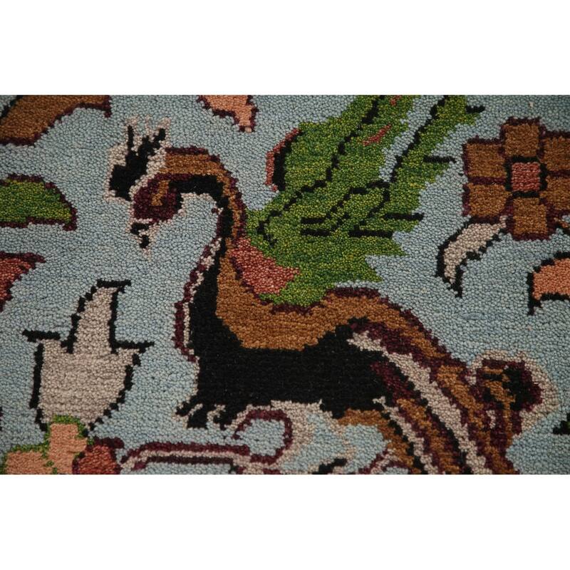 Animals Hunting Design Ziegler Rug Hand-Knotted Oriental Wool Carpet - 8'10"x 11'11"