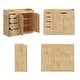preview thumbnail 13 of 16, 47.2" Solid Wood Baby Changing Table Dresser, New Zealand Pine Nursery Storage Cabinet with 4 Drawers