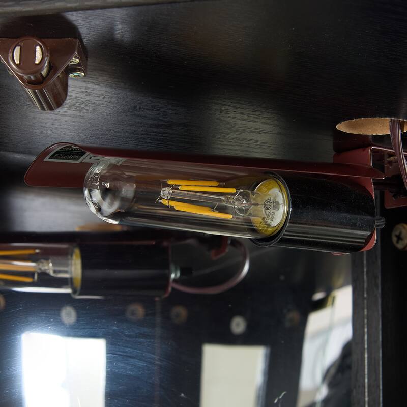 69.84" H Elegant Corner Storage Curio Cabinet with Built-in Lighting