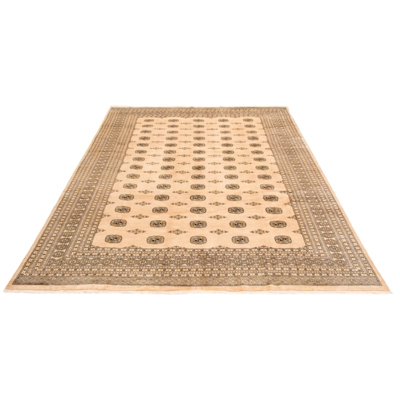 Finest Peshawar Bokhara Beige Rug 9'11" x 13'6" - 9'11 x 13'6