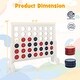preview thumbnail 4 of 5, 4-in-a-row Wooden Game Set w/ 42 PCS Chips & Oxford Fabric Bag