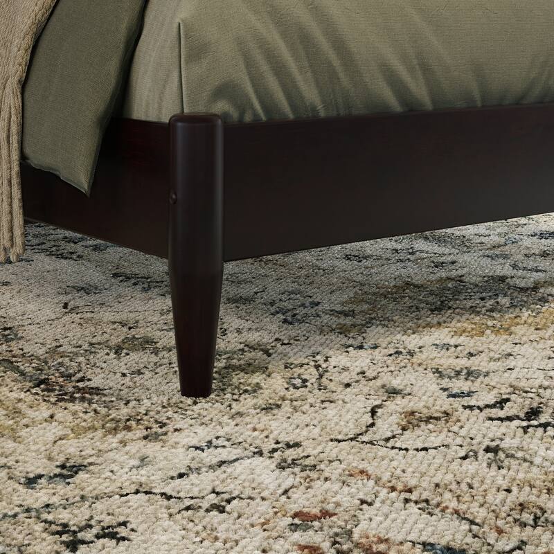 Valencia Solid Wood Low Profile Sleigh Platform Bed