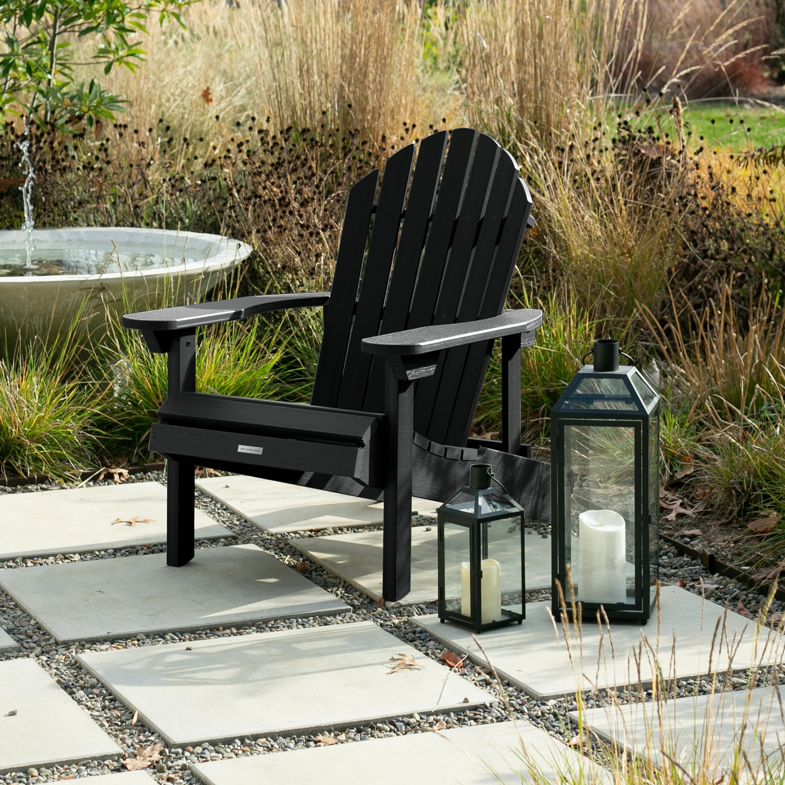 HIGHWOOD Eco-friendly Folding and Reclining Adirondack Chair