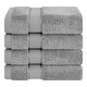 preview thumbnail 28 of 60, American Soft Linen, Salem Luxury 4 Pack Washcloth Set, %100 Combed Cotton, 13 x 13 Washcloths Rockridge Gray
