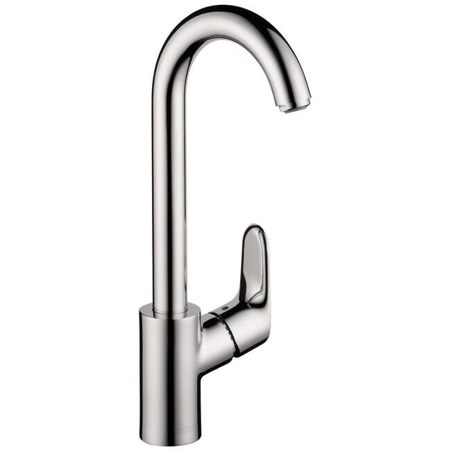 Hansgrohe Focus High-Arc Bar Faucet with Quick Clean Aerator - - Chrome