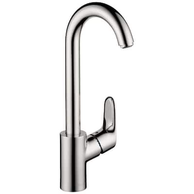 Hansgrohe Focus High-Arc Bar Faucet with Quick Clean Aerator -