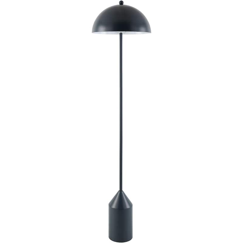 Livabliss Elder Rustic Accent Floor Lamp - 59"H x 14"W x 14"D - Navy