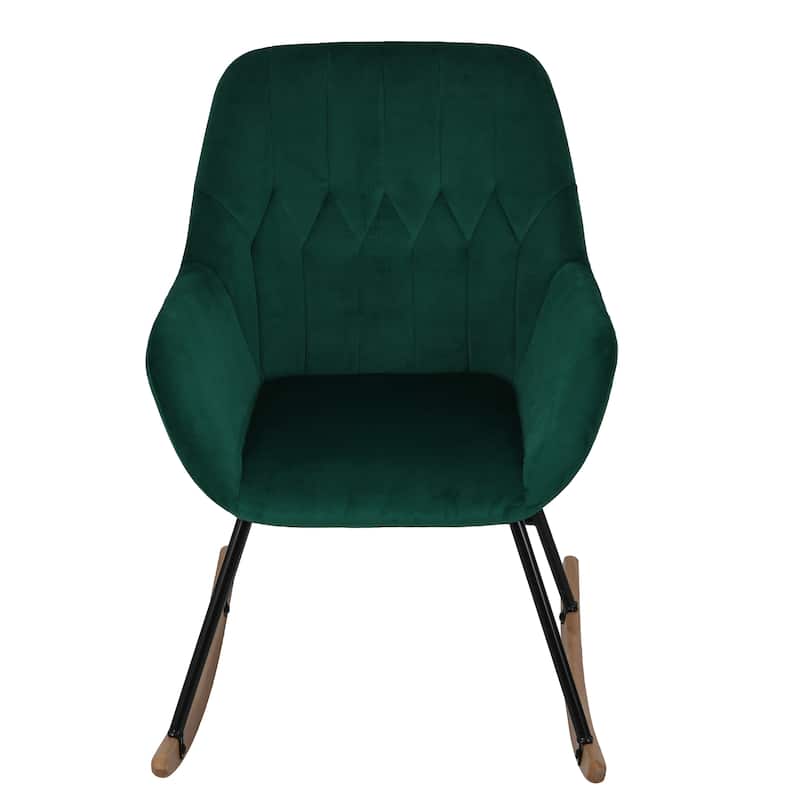 Upholstered Velvet Rocking Chair