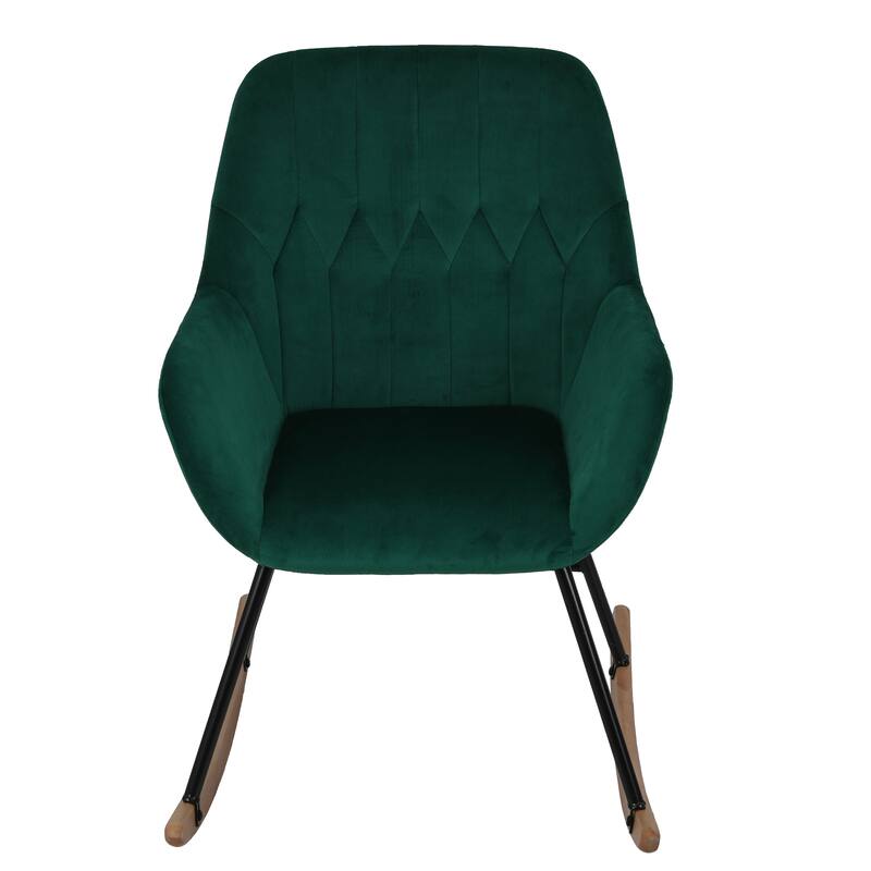 Upholstered Velvet Rocking Chair