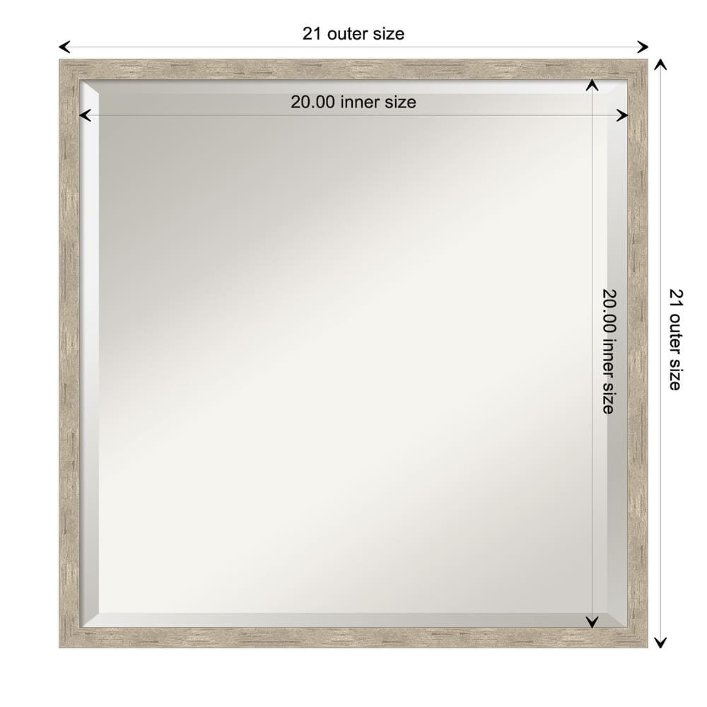 Imprint Beveled Wood Framed Bathroom Vanity Wall Mirror