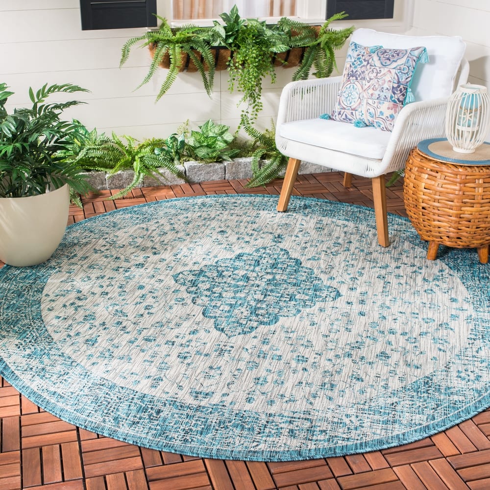 SAFAVIEH Courtyard Boud Indoor/ Outdoor Waterproof Patio Backyard Rug
