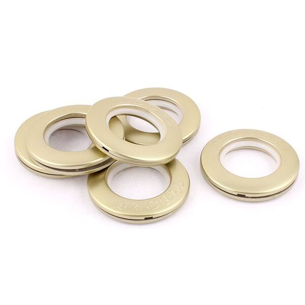 Shop Unique Bargains 6pcs 40mm Champagne Color Plastic Drapery