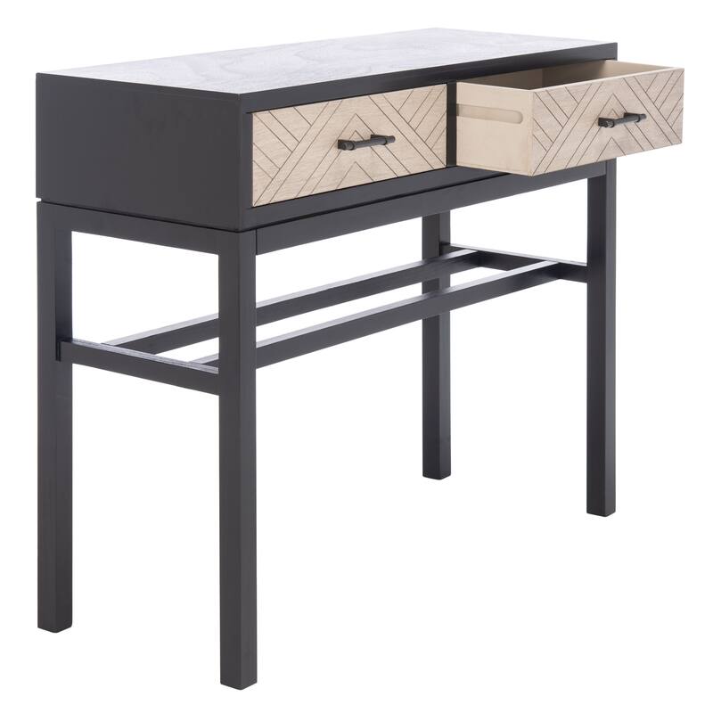 SAFAVIEH Lorraine 2-Drawer Console - 35.5" W x 13" L x 29.5" H - 36Wx13Dx30H