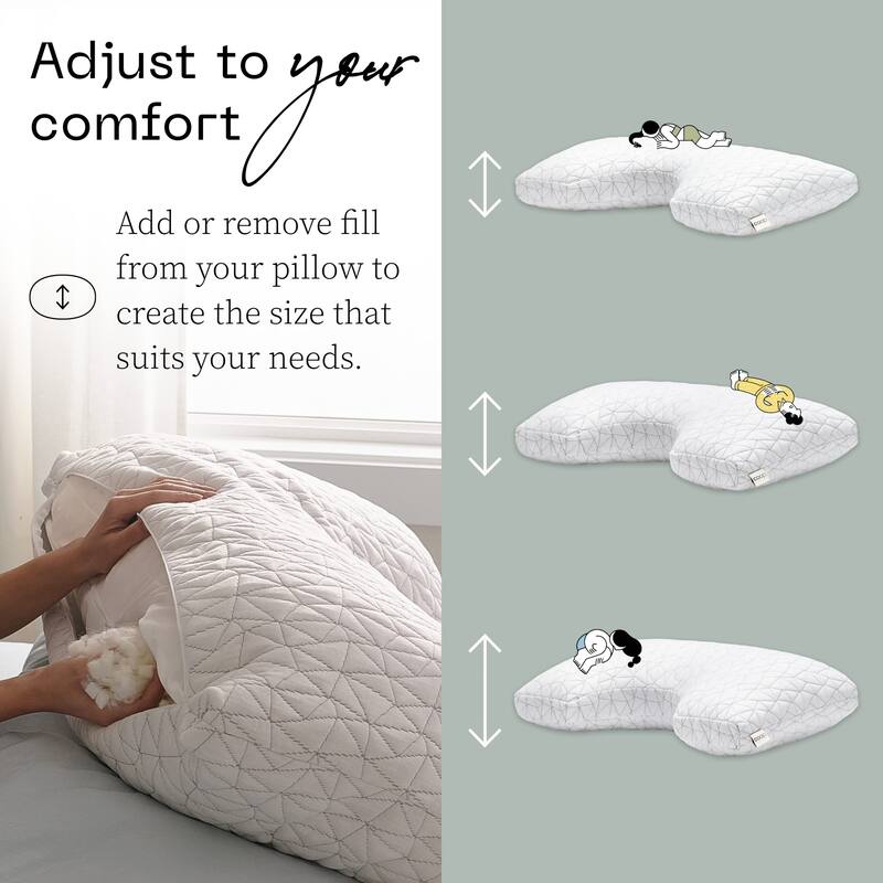Adjustable Pillow, King Bed Pillows for Neck & Head Support, Foam
