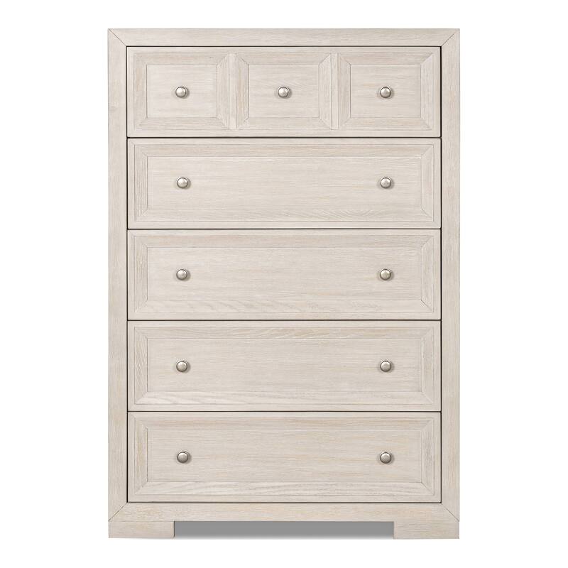 Furniture of America Durem Modern Classic 6-Piece Solid Wood Panel Bedroom Set with 3-Drawer Nightstand