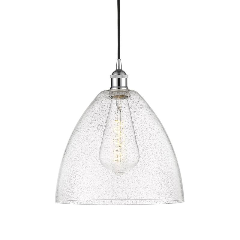 Innovations Lighting 616-1P-14-12 Edison Dome Pendant Edison Dome 12" - Polished Chrome / Seedy