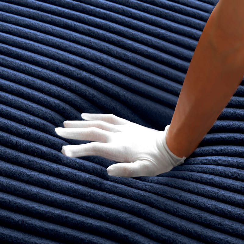 150" Oversized Corduroy Modular Couches U-shaped Chaise Sectional Sofa with Cup Holders, USB Ports and Ottomans for Living Room