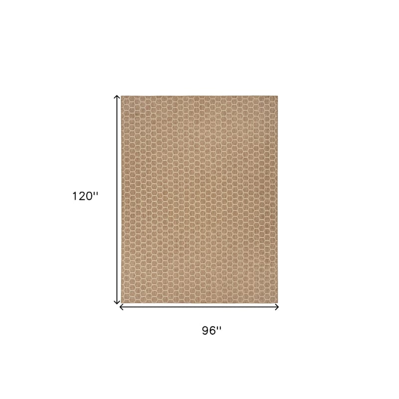 HomeRoots Geometric Modern Rectangle Outdoor Rug - 8' X 10'