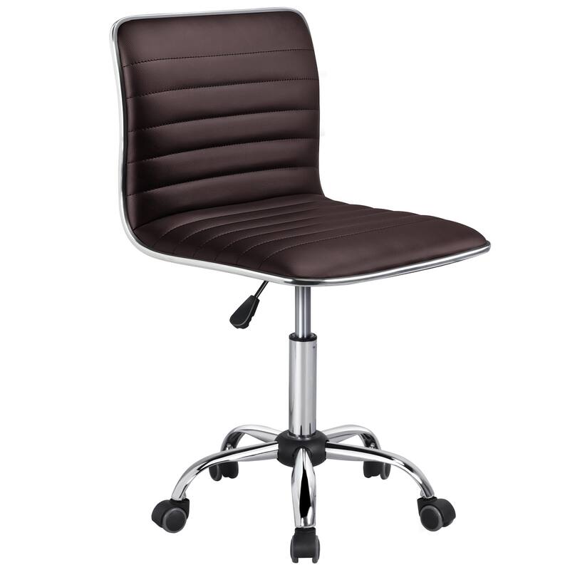 Yaheetech Foam Task Chair with Swivel and Faux Leather Office Chair
