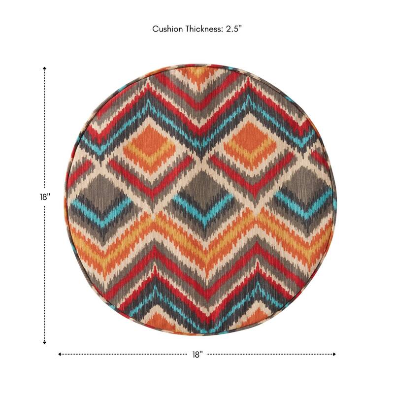 Greendale Home Fashions 18" Round Outdoor Chair Pad (Set of 2)
