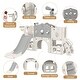 preview thumbnail 5 of 15, 8 in 1 Toddler Slide, Indoor/Outdoor Playset & Slide, Kids Slide for Toddlers Age 1-3, Baby Slide with Basketball Hoop - N/A