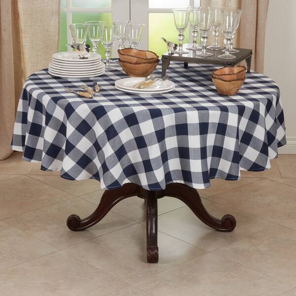 Shop Casual Tablecloth With Buffalo Plaid Design On Sale