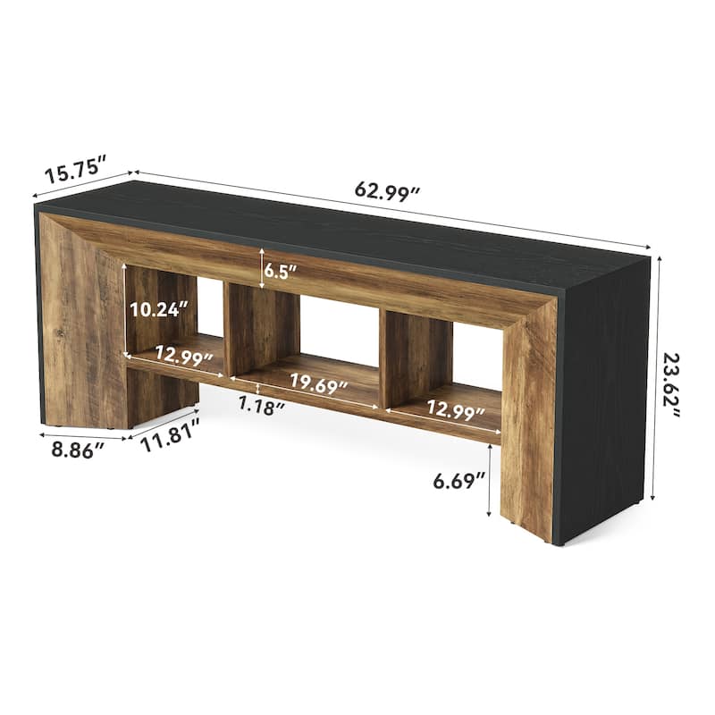  TV Stand with 3 Cubes Storage Organizer