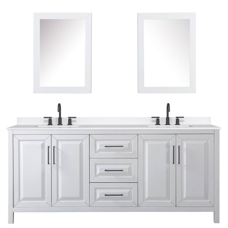 Wyndham Collection WCV252580D-QTZ-US3MED Daria 80" Free Standing