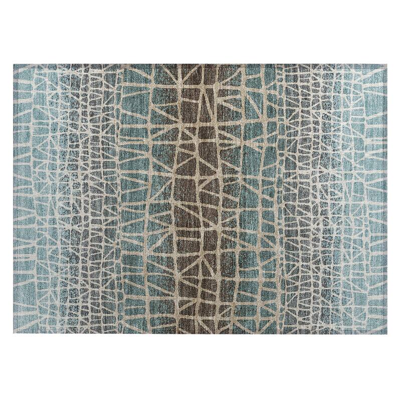 Machine Washable Indoor/ Outdoor Boho Global Chantille Rug