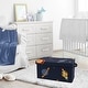 preview thumbnail 4 of 2, Space Galaxy Planets Collection Boy Kids Fabric Toy Bin Storage - Navy Blue Star and Moon Rocket Ship