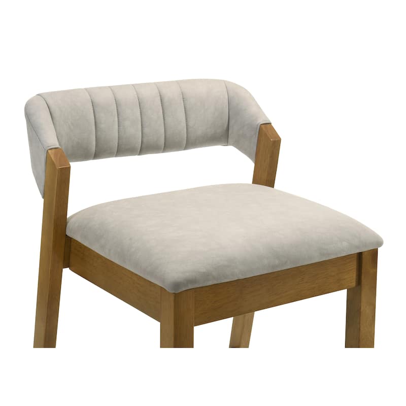 Landyn Modern Bar Stool, Upholstered Counter Height Chair with Wood Frame