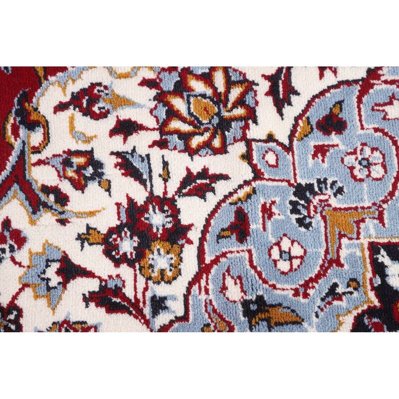 Traditional Red Kashan Turkish Area Rug Machine-Made Medallion Carpet - 9'9" x 12'10"