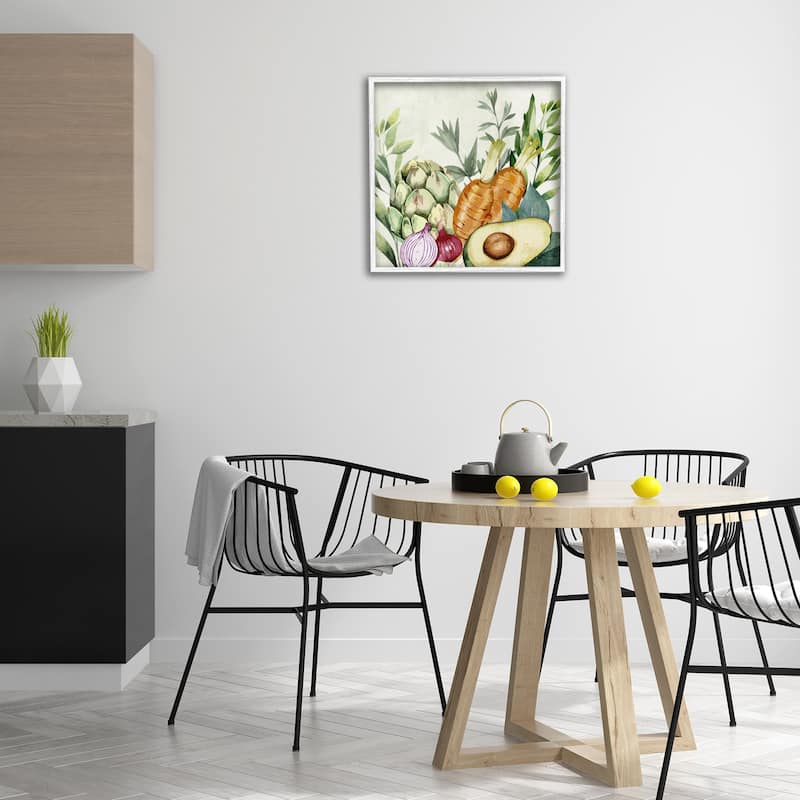 Stupell Organic Vegetable Harvest Framed Giclee Art Design By Kim Allen