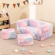preview thumbnail 1 of 19, Two Seater Kids Play Couch with Washable Flannel Cover Multicolor
