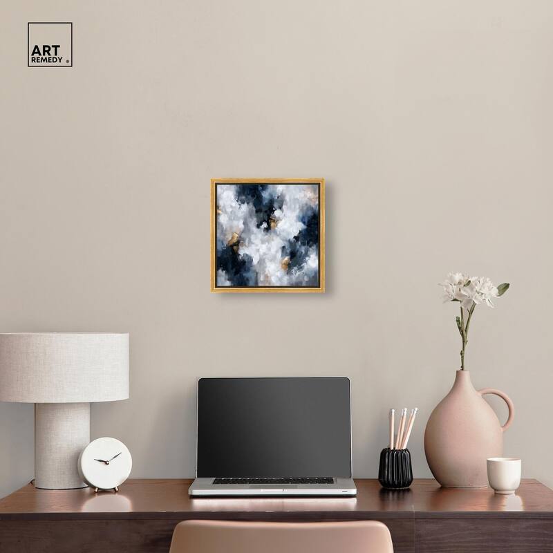 Midnight and Ivory I Canvas by Art Remedy